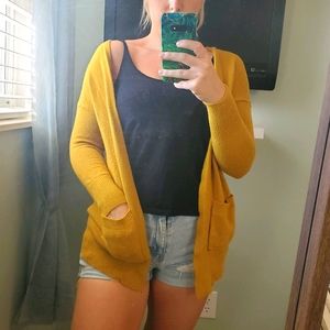 Mustard yellow cardigan